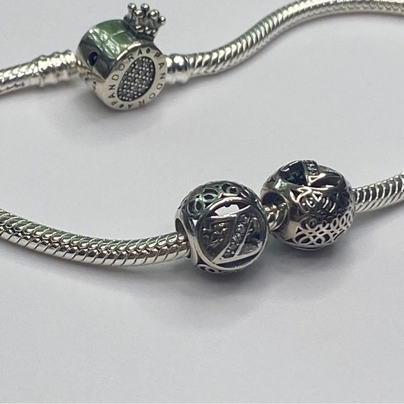 Sterling Silver Vintage Letter Z Charm - Picture 3 of 6